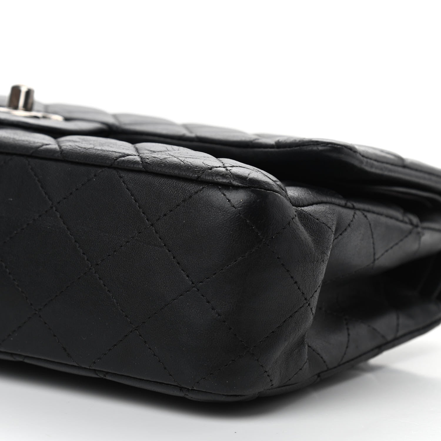 Chanel Lambskin Quilted Medium Double Flap Black 11 of 11