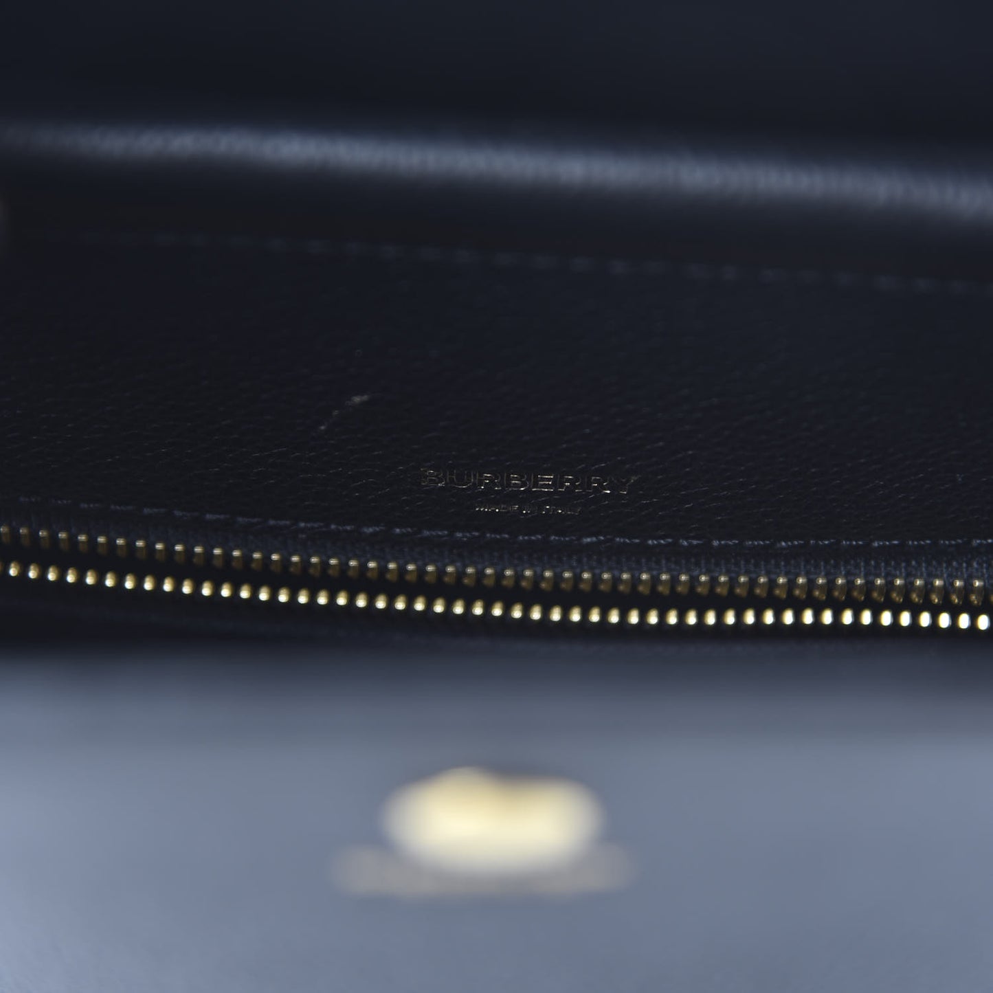 Grainy Calfskin Medium Title Bag Black