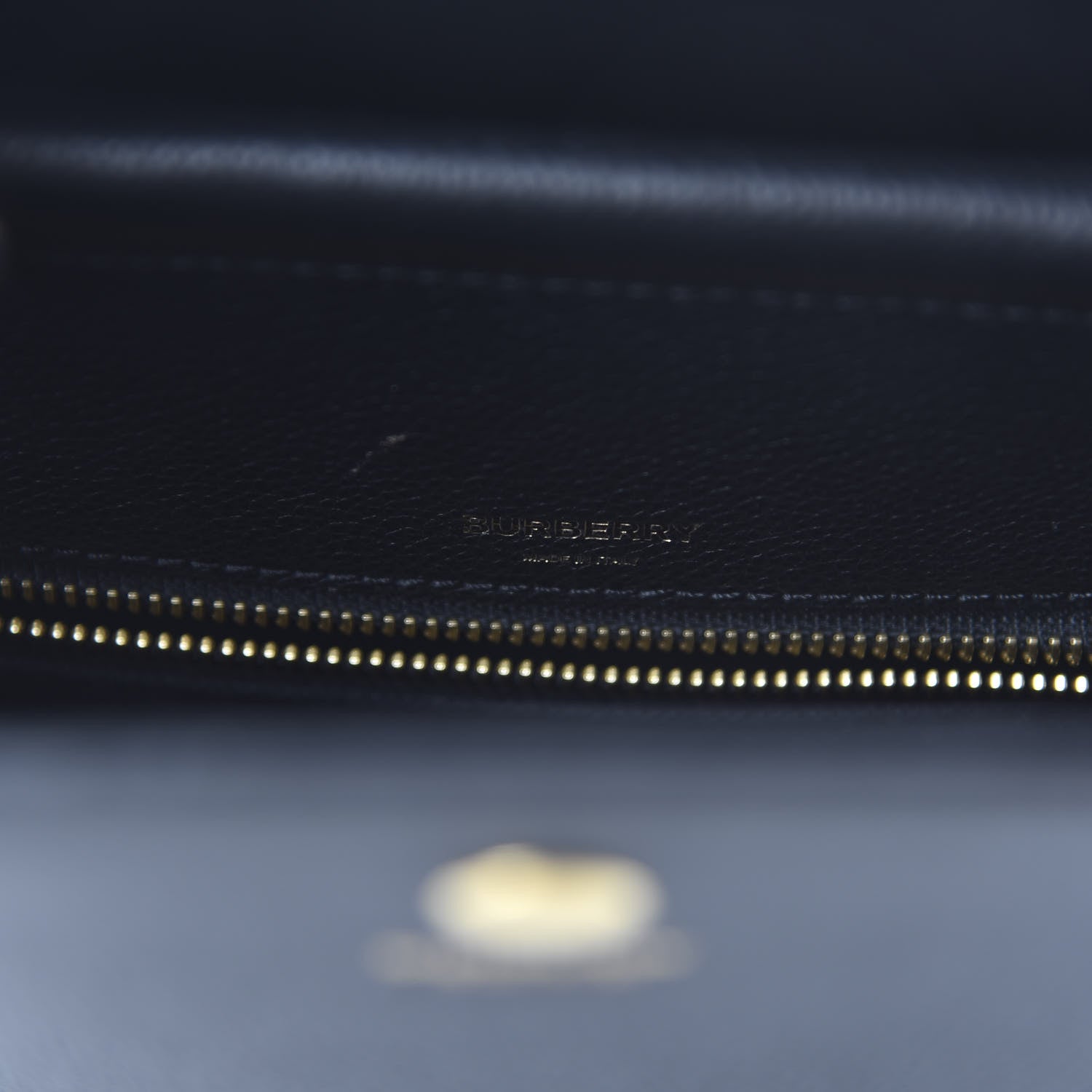 Burberry Grainy Calfskin Medium Title Bag Black 9 of 10