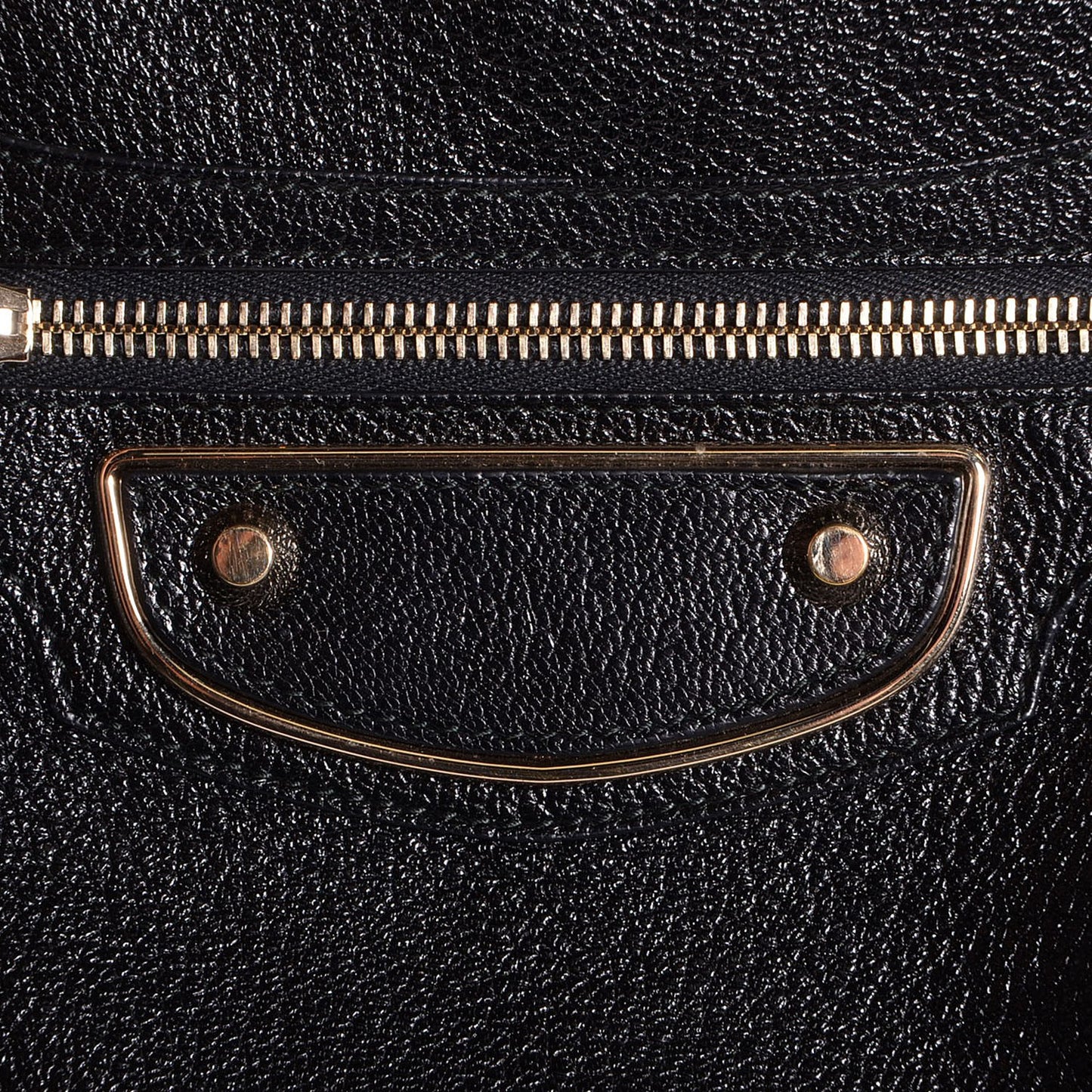 Chevre Gold Metallic Edge Hardware City Black