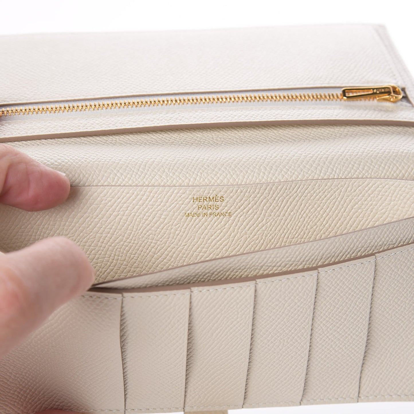 Epsom Bearn Gusset Wallet Craie