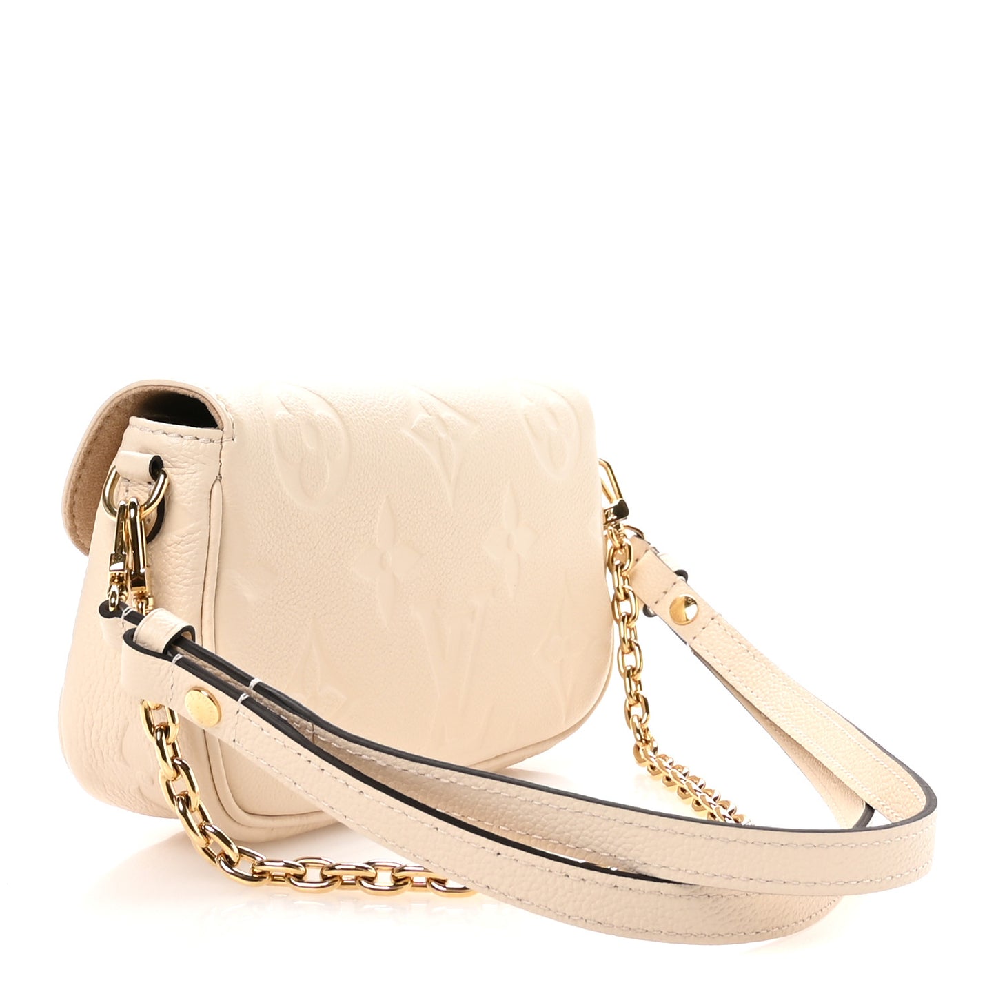 Empreinte Monogram Giant Ivy Wallet On Chain Cream