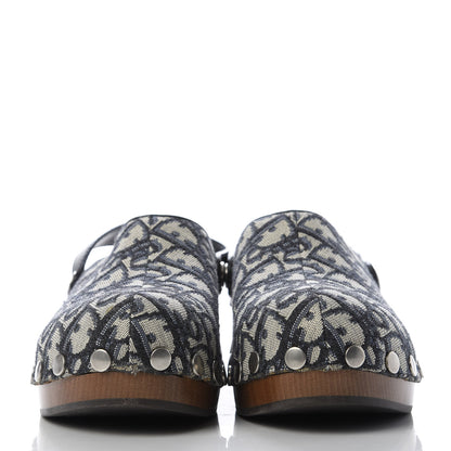 Christian Dior Canvas Oblique Diorquake 20mm Slingback Clogs 39 Deep Blue 2 of 9