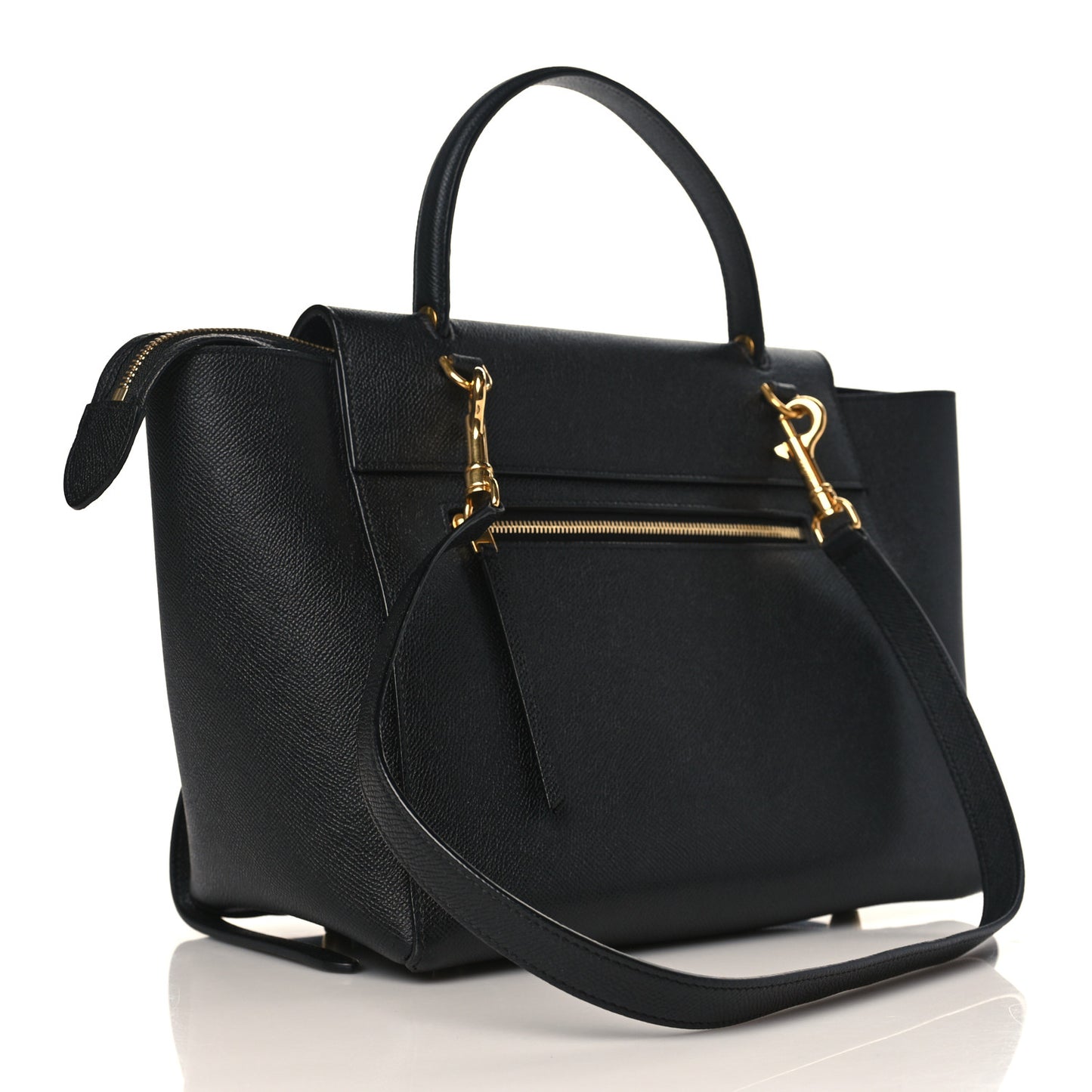 Grained Calfskin Mini Belt Bag Black