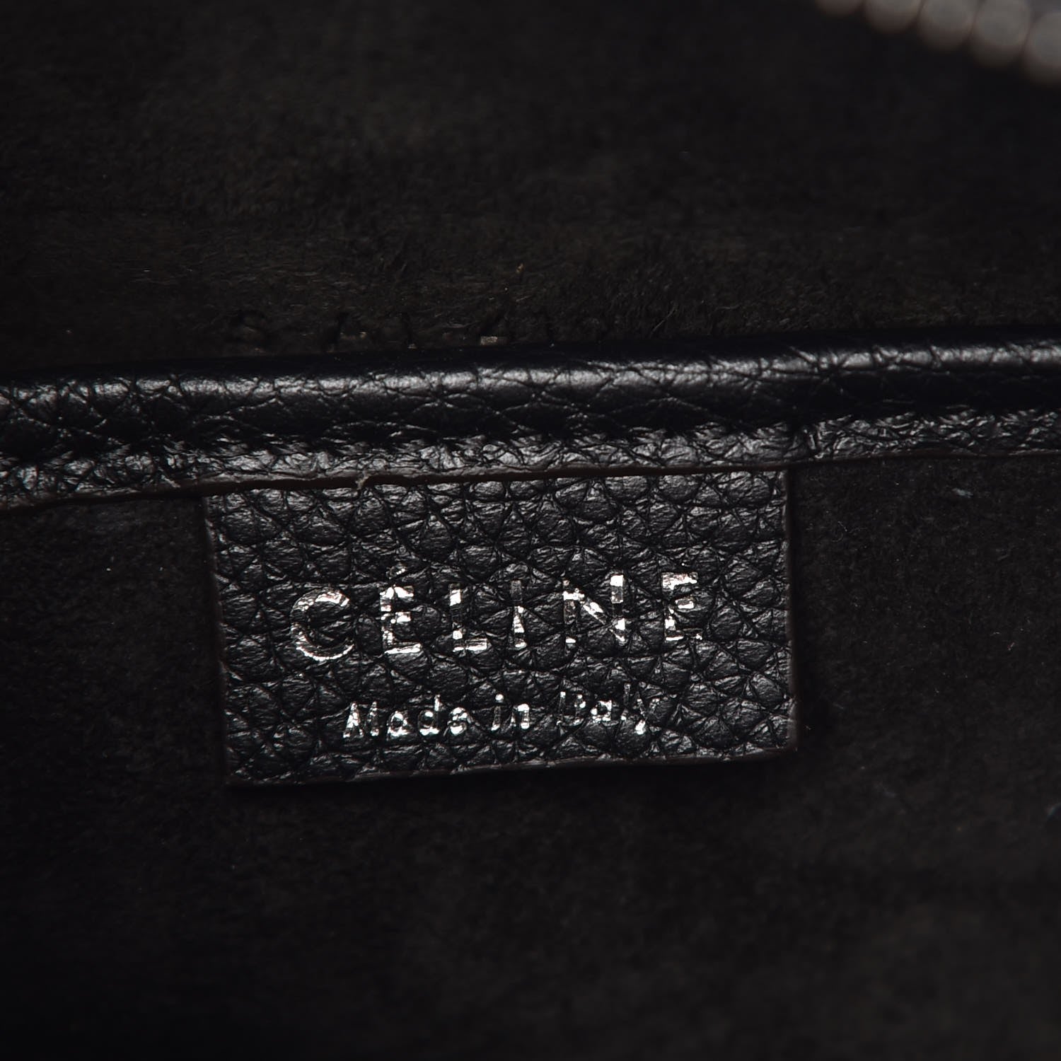 Celine Drummed Calfskin Nano Luggage Black 7 of 8