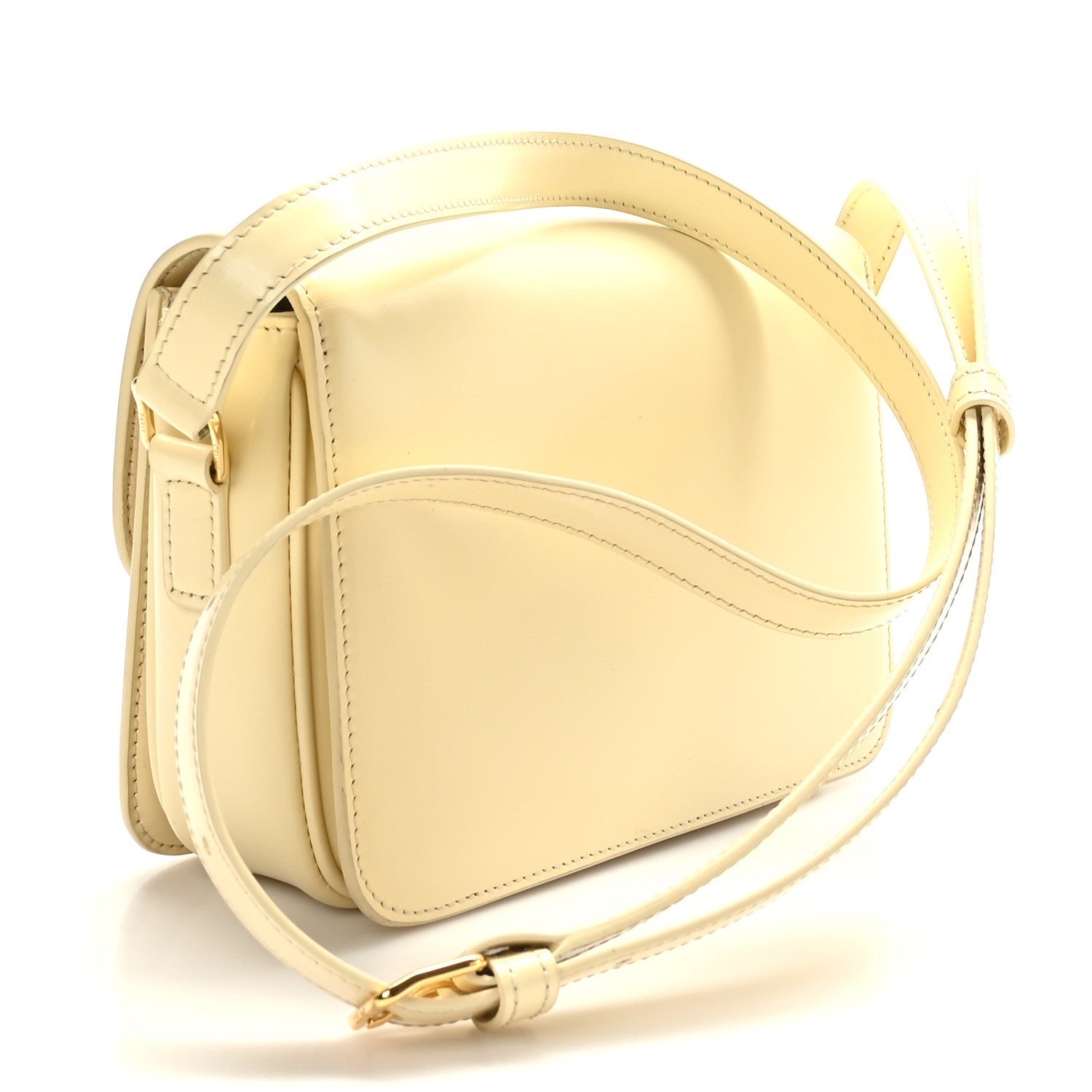 Celine Shiny Calfskin Teen Triomphe Light Yellow 3 of 9