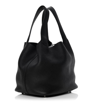 Hermes Taurillon Clemence Picotin Lock 22 MM Black 2 of 4