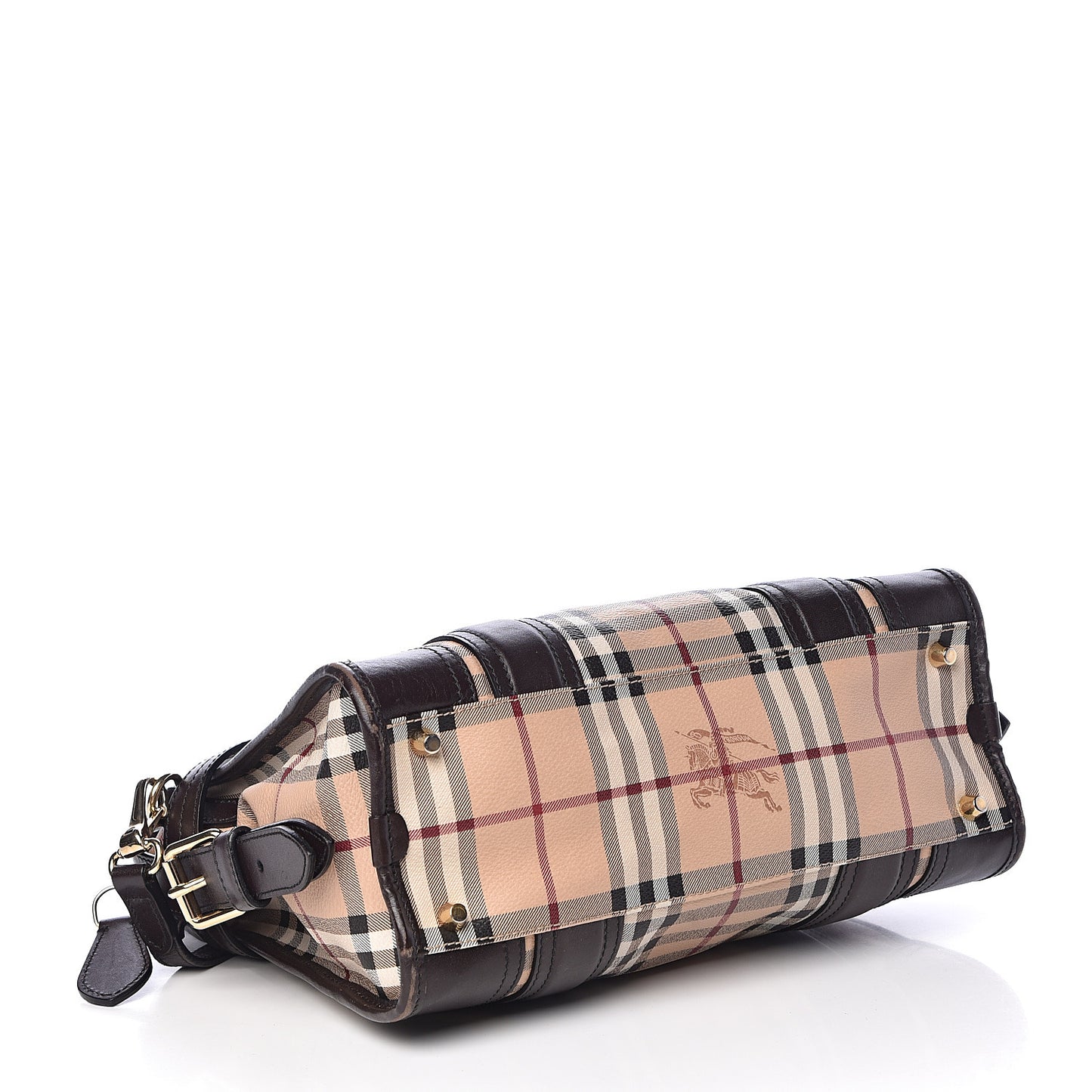 Haymarket Check Minford Portrait Tote Chocolate