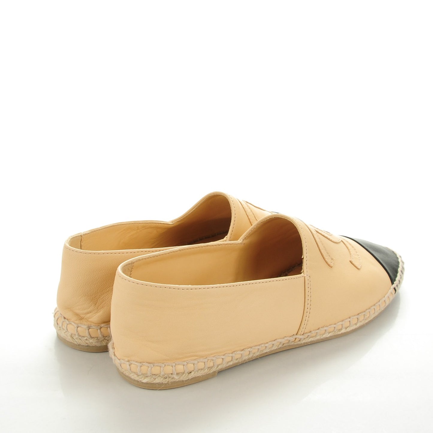 Lambskin CC Espadrilles 39 Beige Black