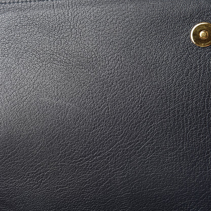 Saint Laurent Calfskin Monogram Large Belle De Jour Clutch Navy 8 of 8
