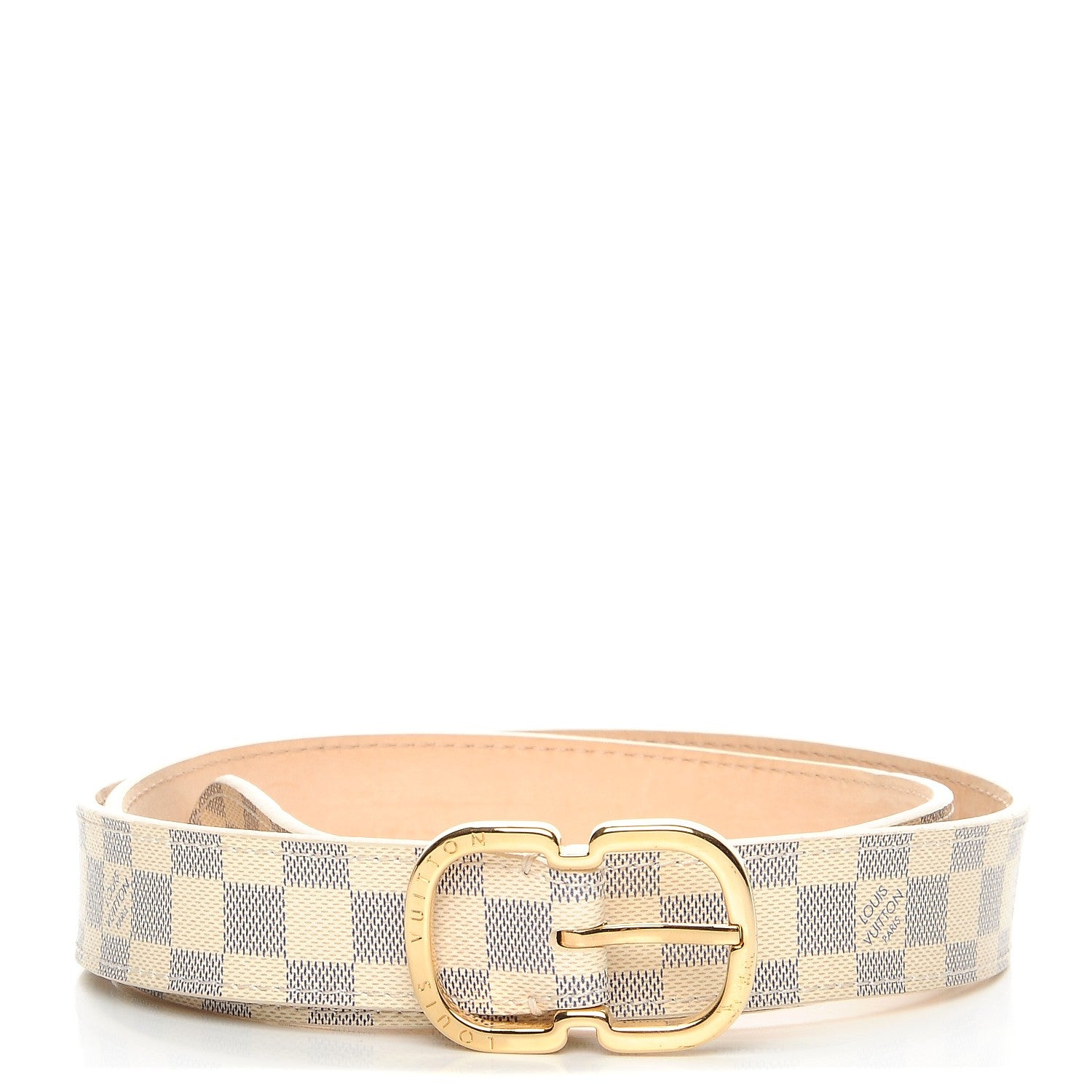 Louis Vuitton Damier Azur 25mm Belt 85 34 1 of 8