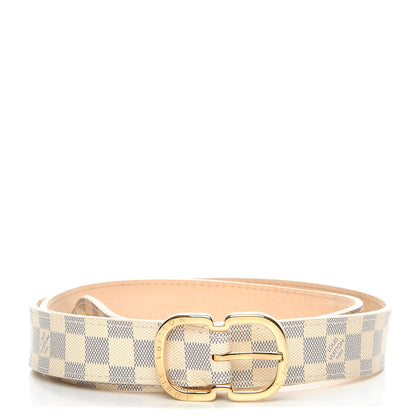 Louis Vuitton Damier Azur 25mm Belt 85 34 1 of 8