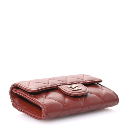 Chanel Lambskin Quilted Flap Card Holder Wallet Brown 4 of 9