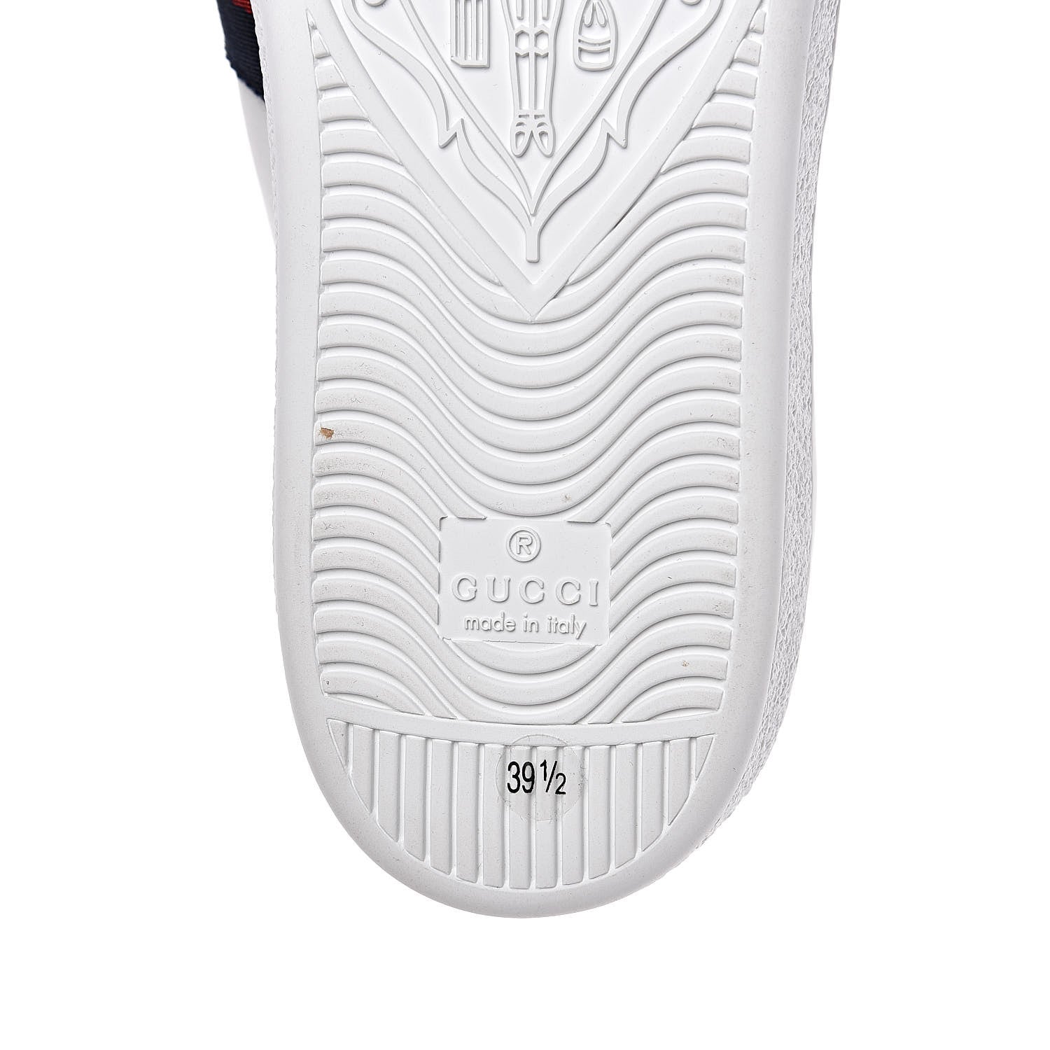Gucci Calfskin Ayers Blind For Love Embroidered Womens Ace Sneakers 39.5 White 9 of 11
