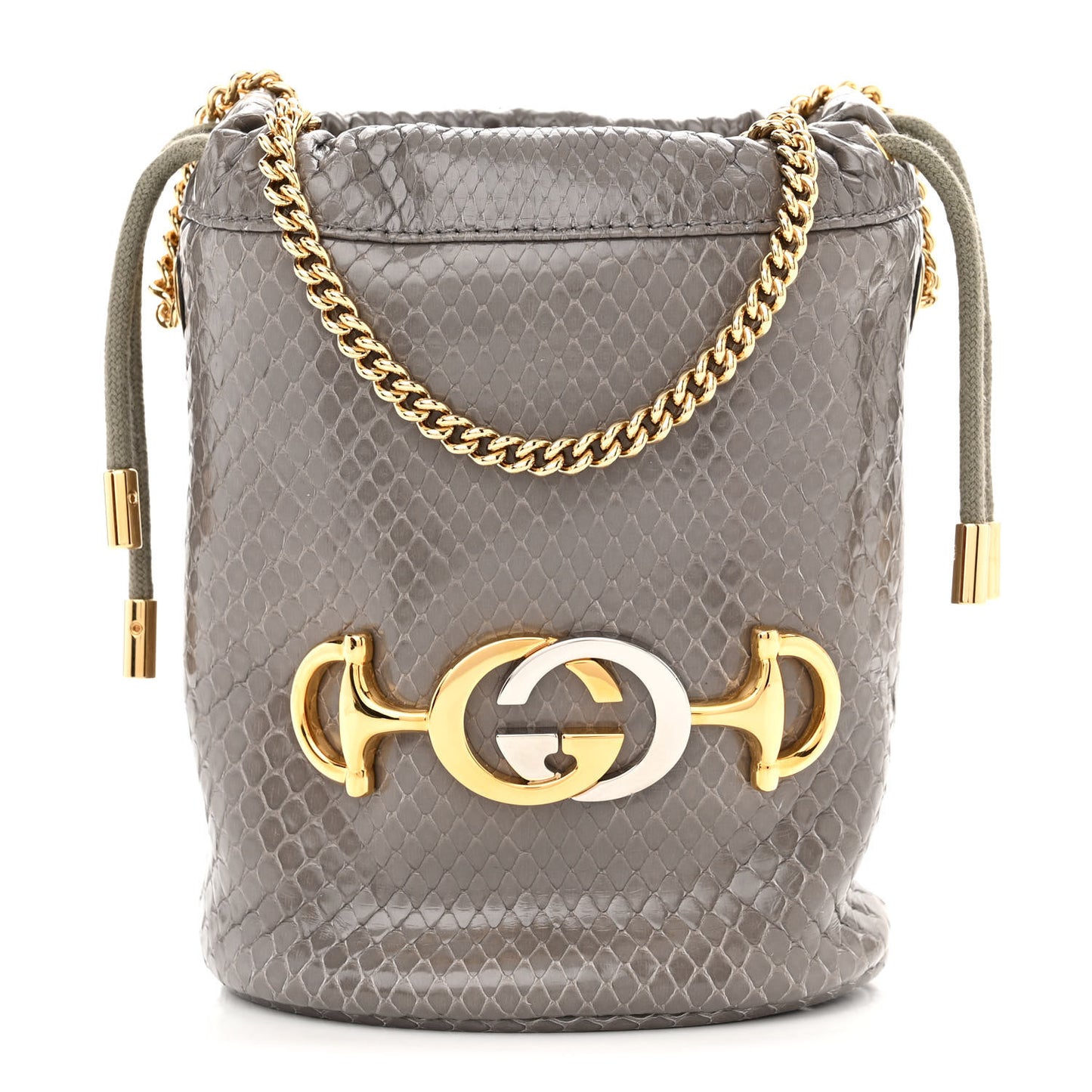 Snakeskin Mini Zumi Bucket Bag