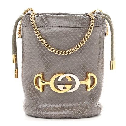 Gucci Snakeskin Mini Zumi Bucket Bag 1 of 9