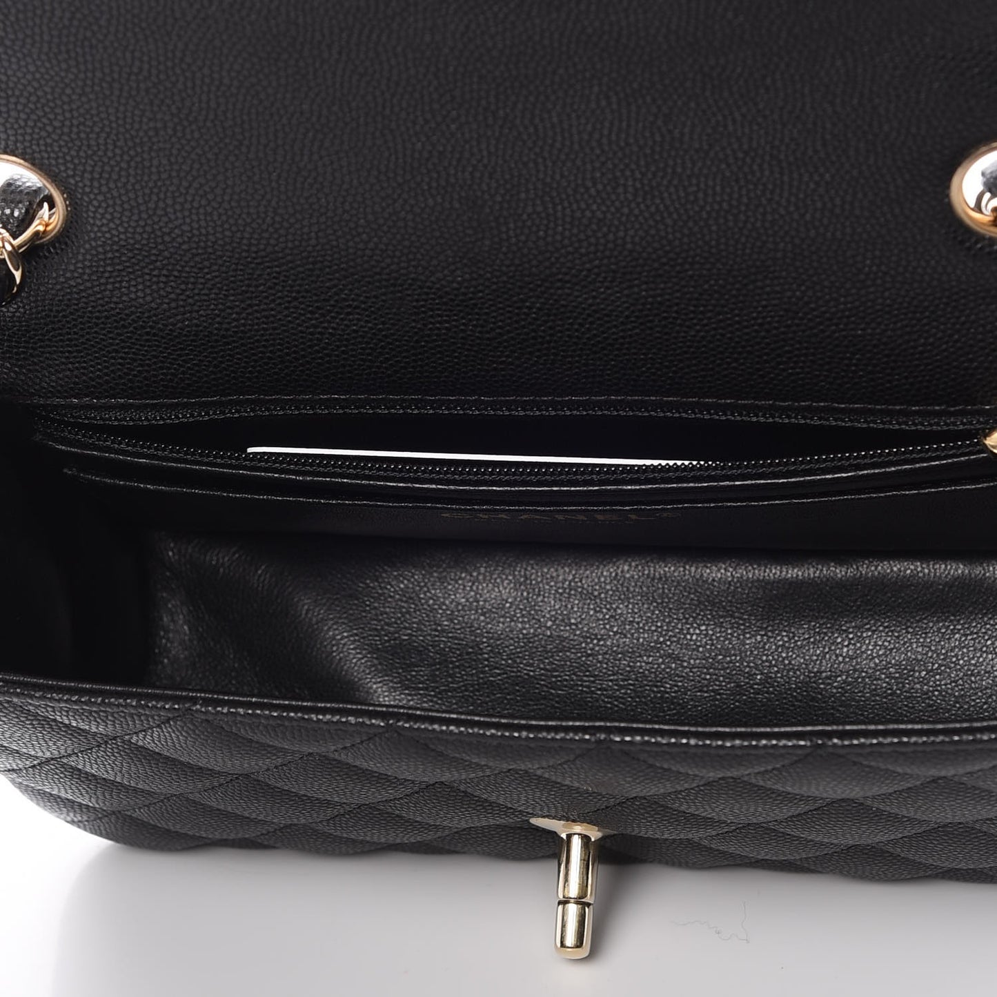 Caviar Quilted Mini Rectangular Flap Black