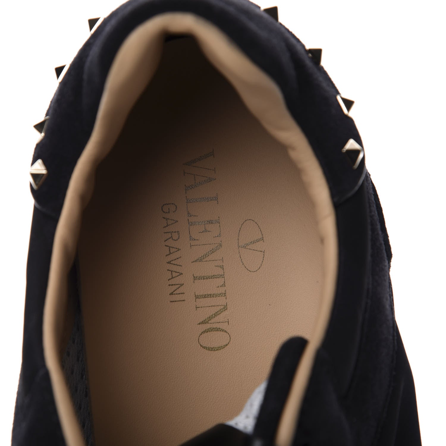 Valentino Garavani Suede Nylon Camouflage Womens Soul Rockstud Sneakers 38 Black 8 of 11