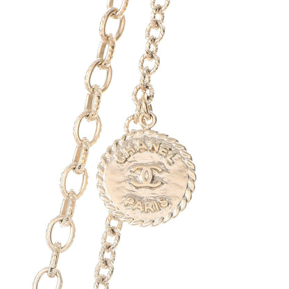 Chanel CC Coco Camellia Coin Necklace Gold 5 of 12