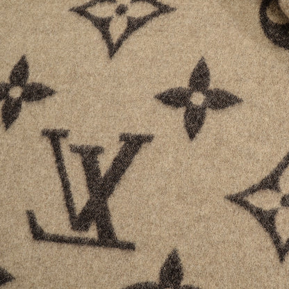 Louis Vuitton Wool Angora Monogram Blanket Marron 4 of 7