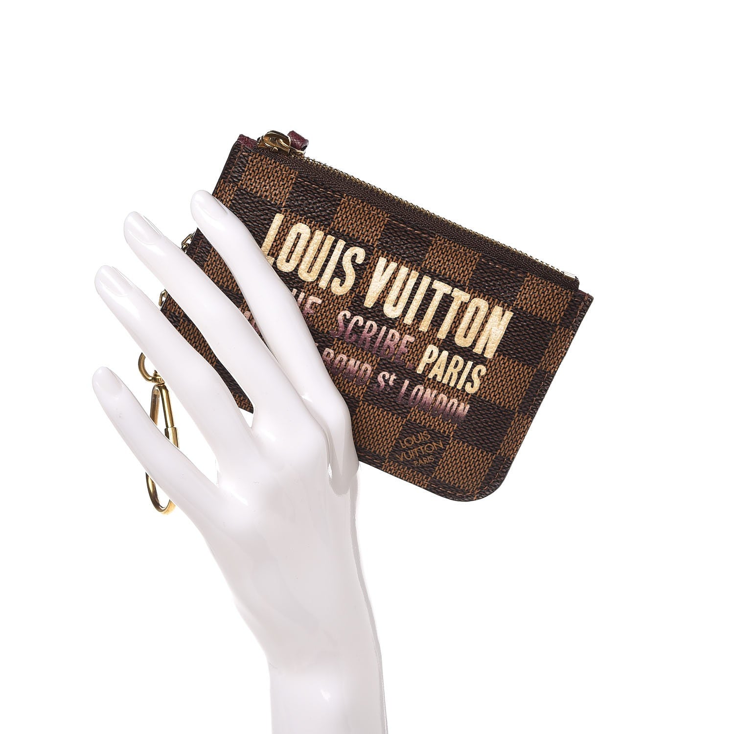 Louis Vuitton Damier Ebene Scribe Affiche Key Pouch 2 of 7