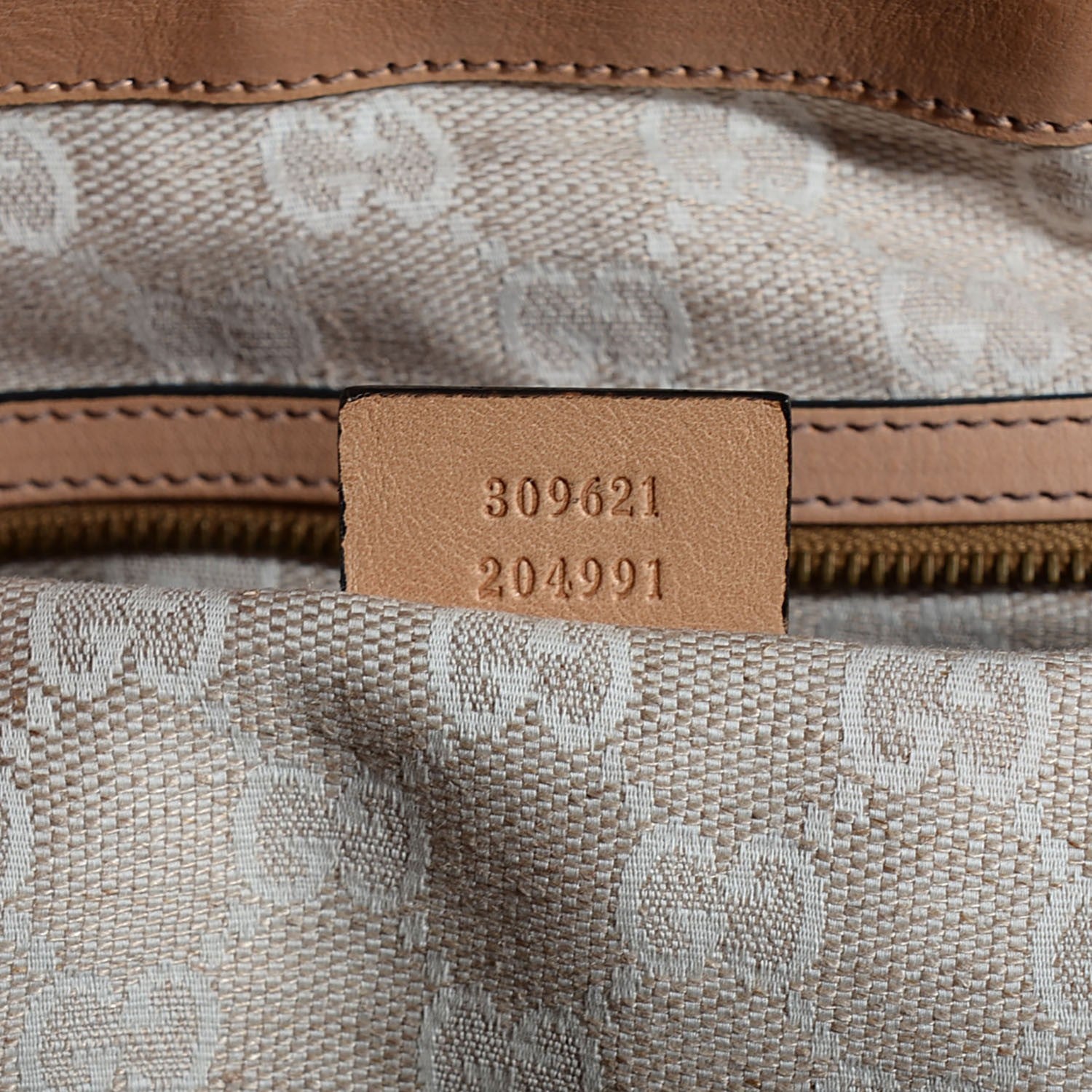 Gucci Leather Web Medium Rania Top Handle Bag Khaki 7 of 11