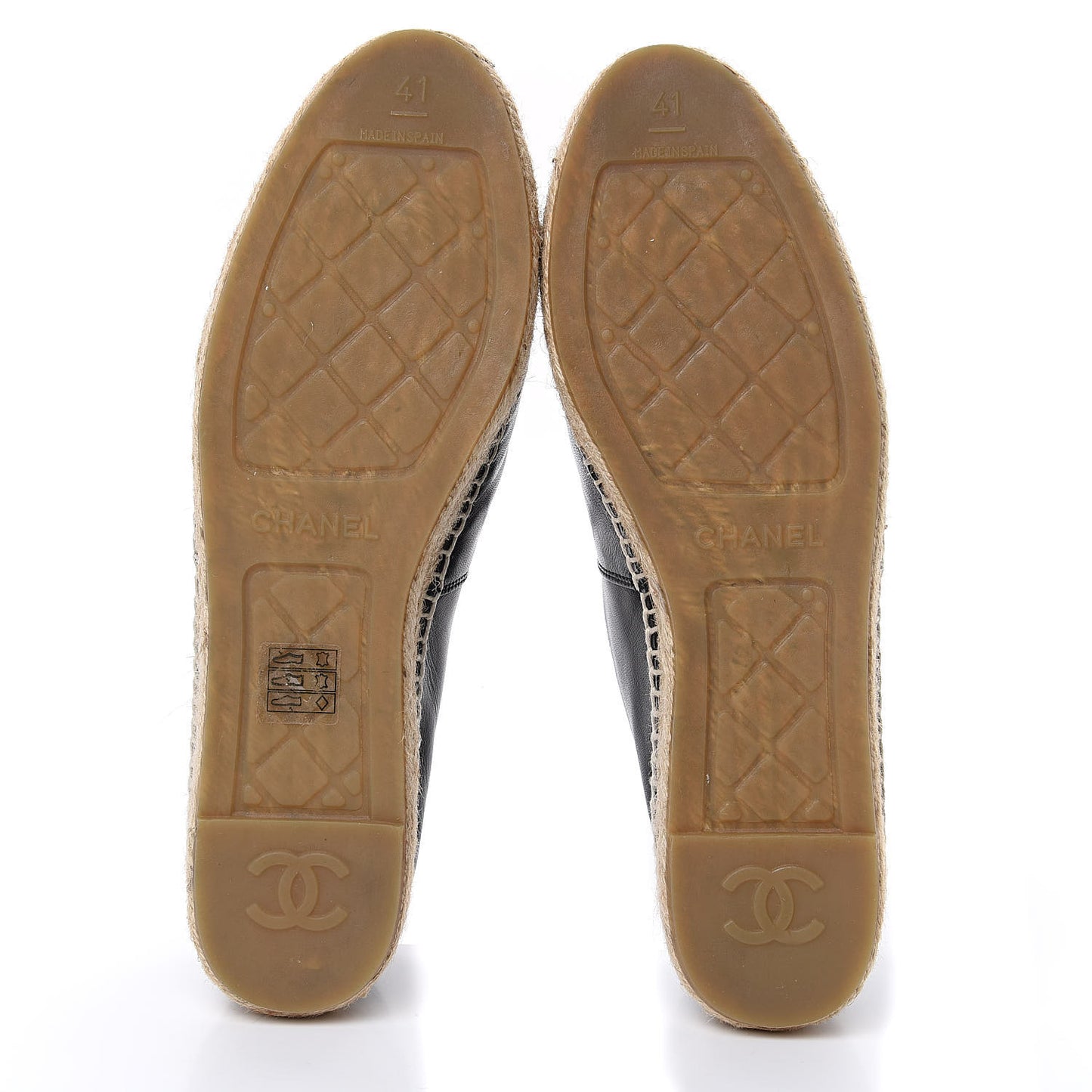Lambskin CC Espadrilles 41 Black