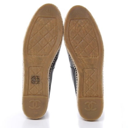 Chanel Lambskin CC Espadrilles 41 Black 5 of 10