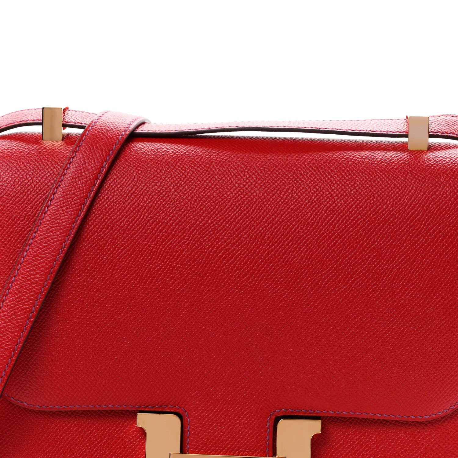 Hermes Epsom Horseshoe Verso Constance 24 Rouge Casaque Anemone 8 of 11