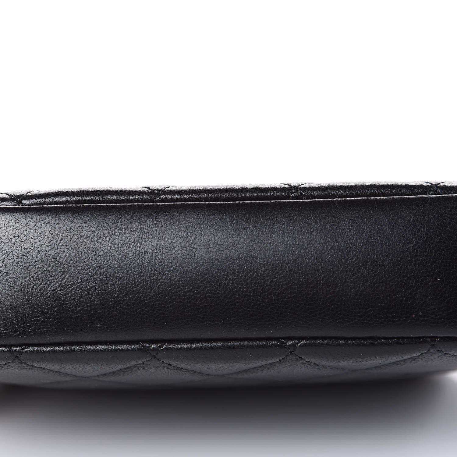 Chanel Lambskin Quilted Small Curvy Pouch Cosmetic Case Black 10 of 12