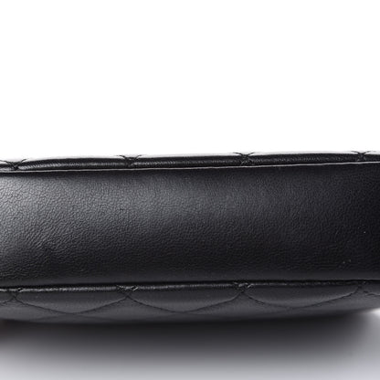Chanel Lambskin Quilted Small Curvy Pouch Cosmetic Case Black 10 of 12