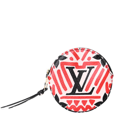 Louis Vuitton Monogram Giant Crafty Round Coin Purse Creme Rouge 1 of 5