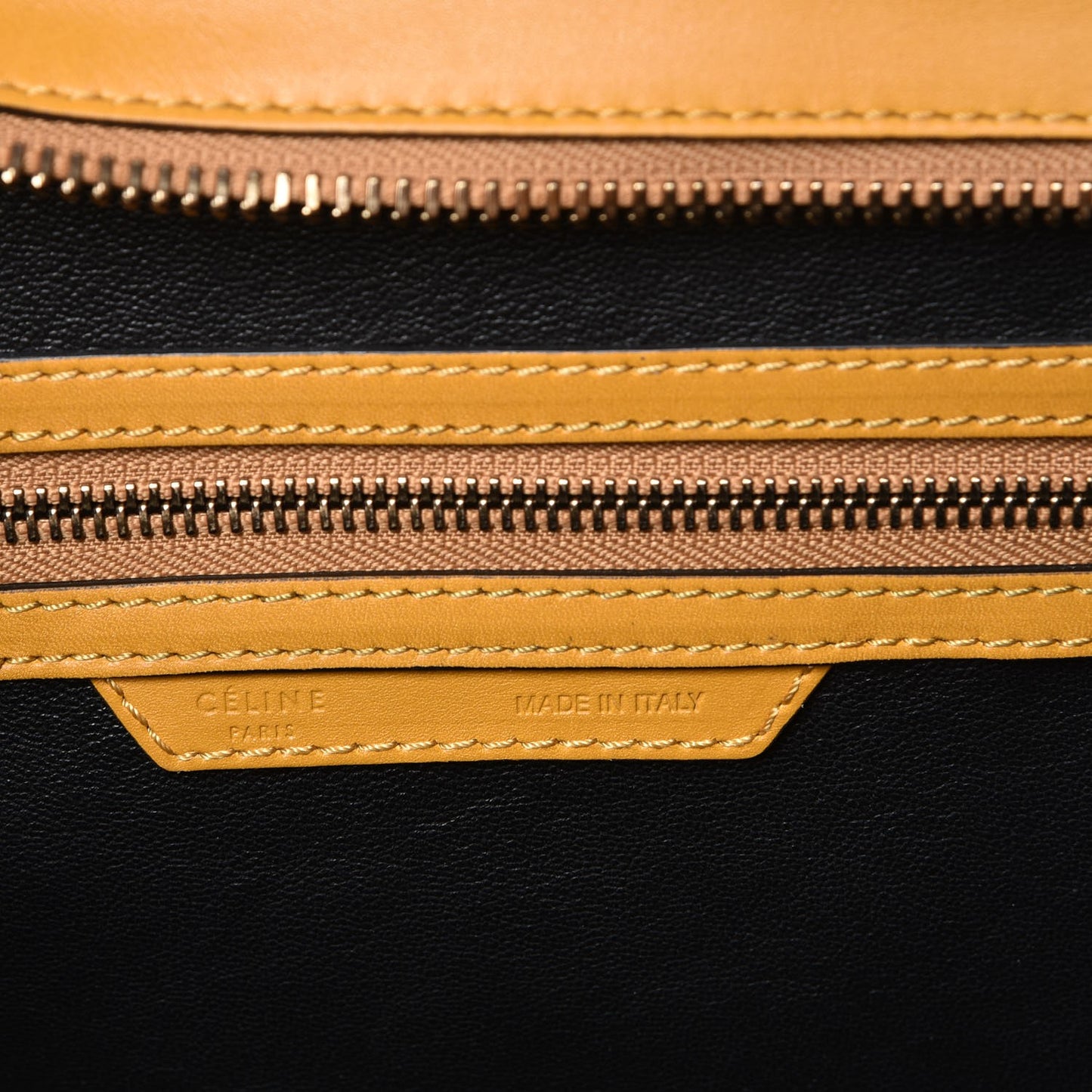 Satin Calfskin Mini Bi-Color Luggage Amber