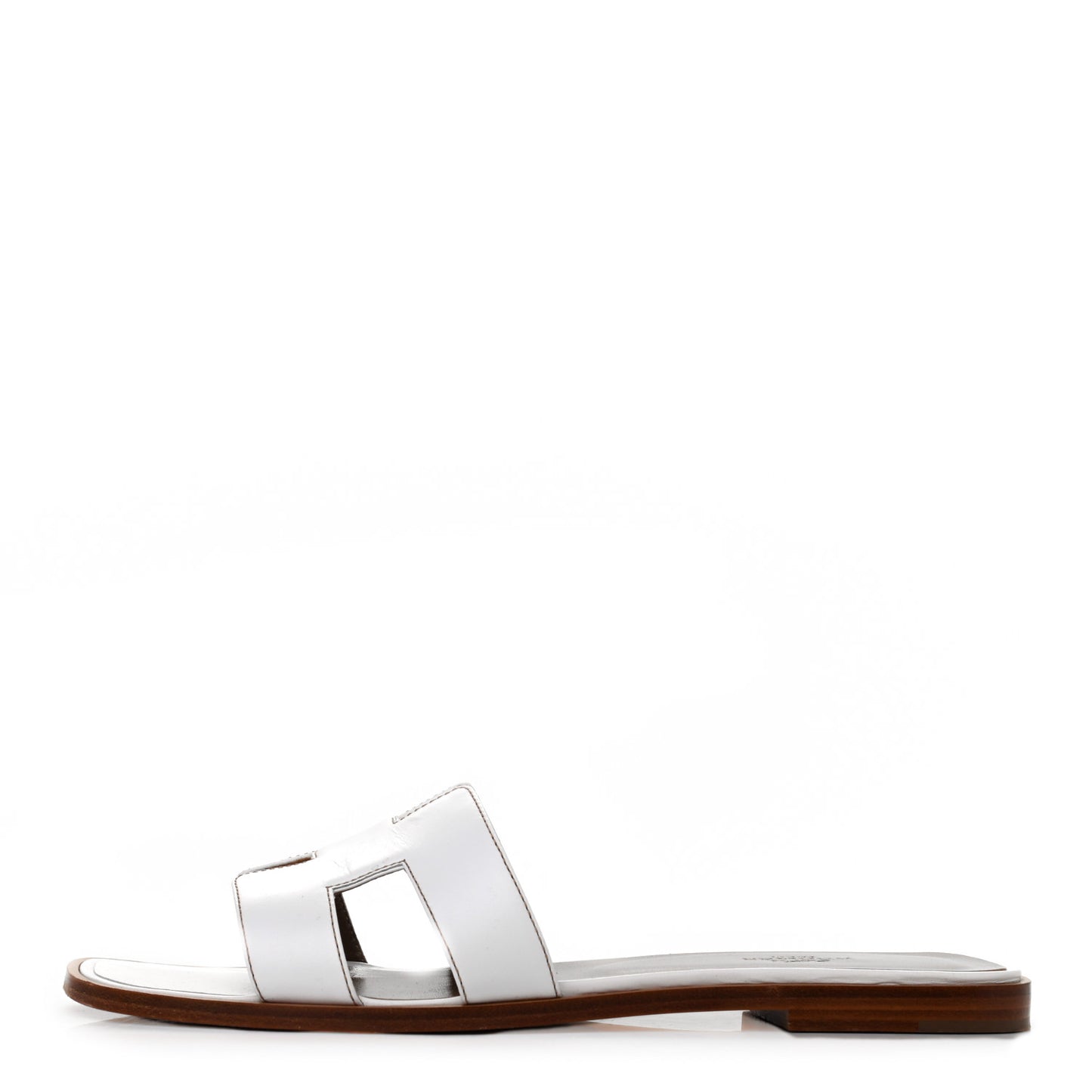 Box Calfskin Oran Sandals 39 White