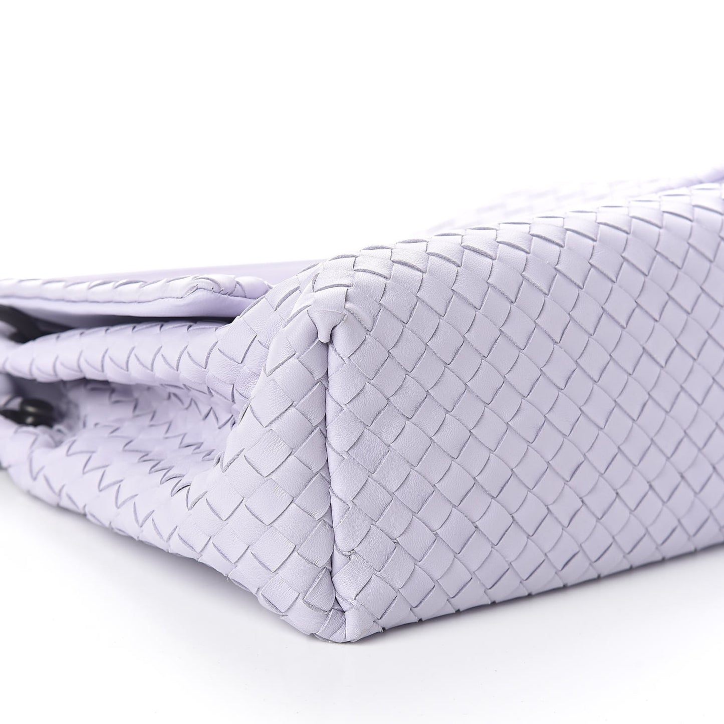 Nappa Intrecciato Flap Shoulder Bag Oyster Lilac