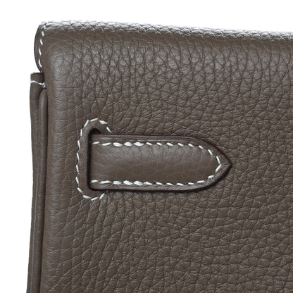 Hermes Taurillon Clemence Kelly Ado Backpack Etoupe 12 of 21