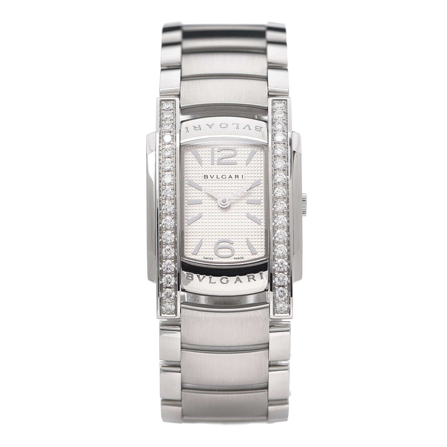 Bulgari Stainless Steel Diamond Bezel 35mm Assioma Quartz Watch 1 of 7