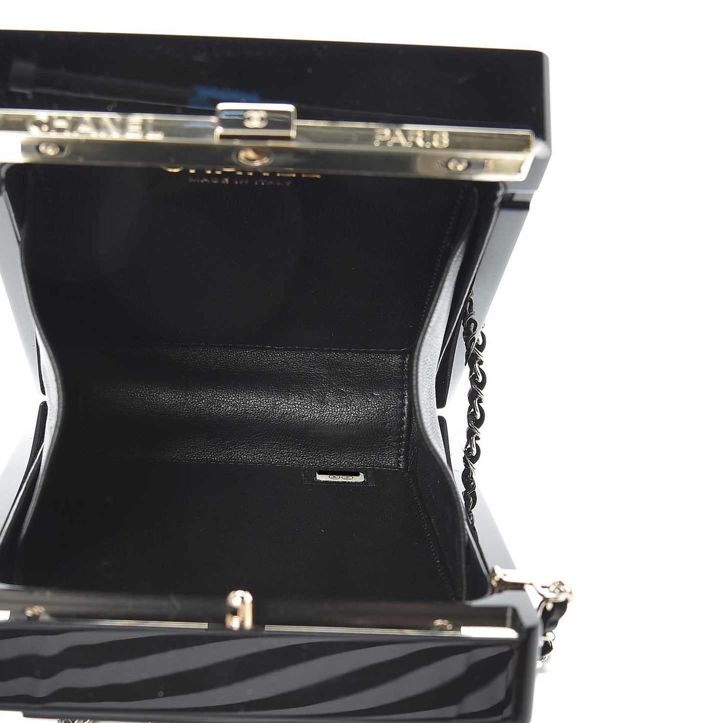 Plexiglass Strass N°5 Minaudiere Black Gold