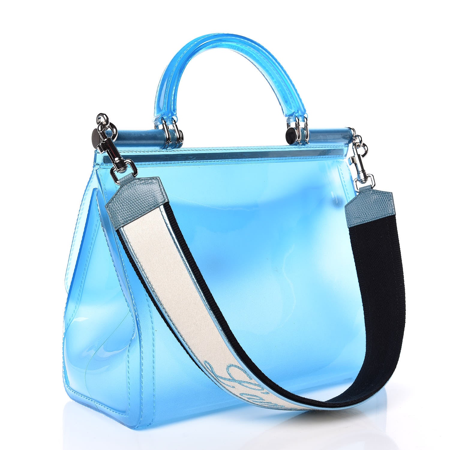 Dolce & Gabbana Rubber Semi Transparent Miss Sicily Satchel 3 of 13