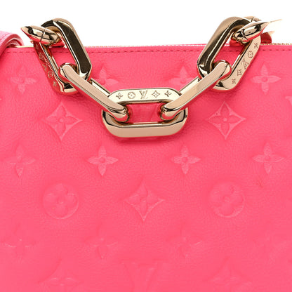 Louis Vuitton Calfskin Embossed Monogram Coussin BB Rose Fluo 9 of 11