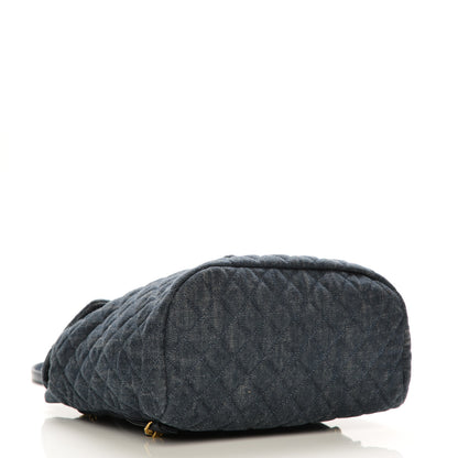 Chanel Washed Denim Quilted Large Urban Spirit Backpack Dark Blue 4 of 7