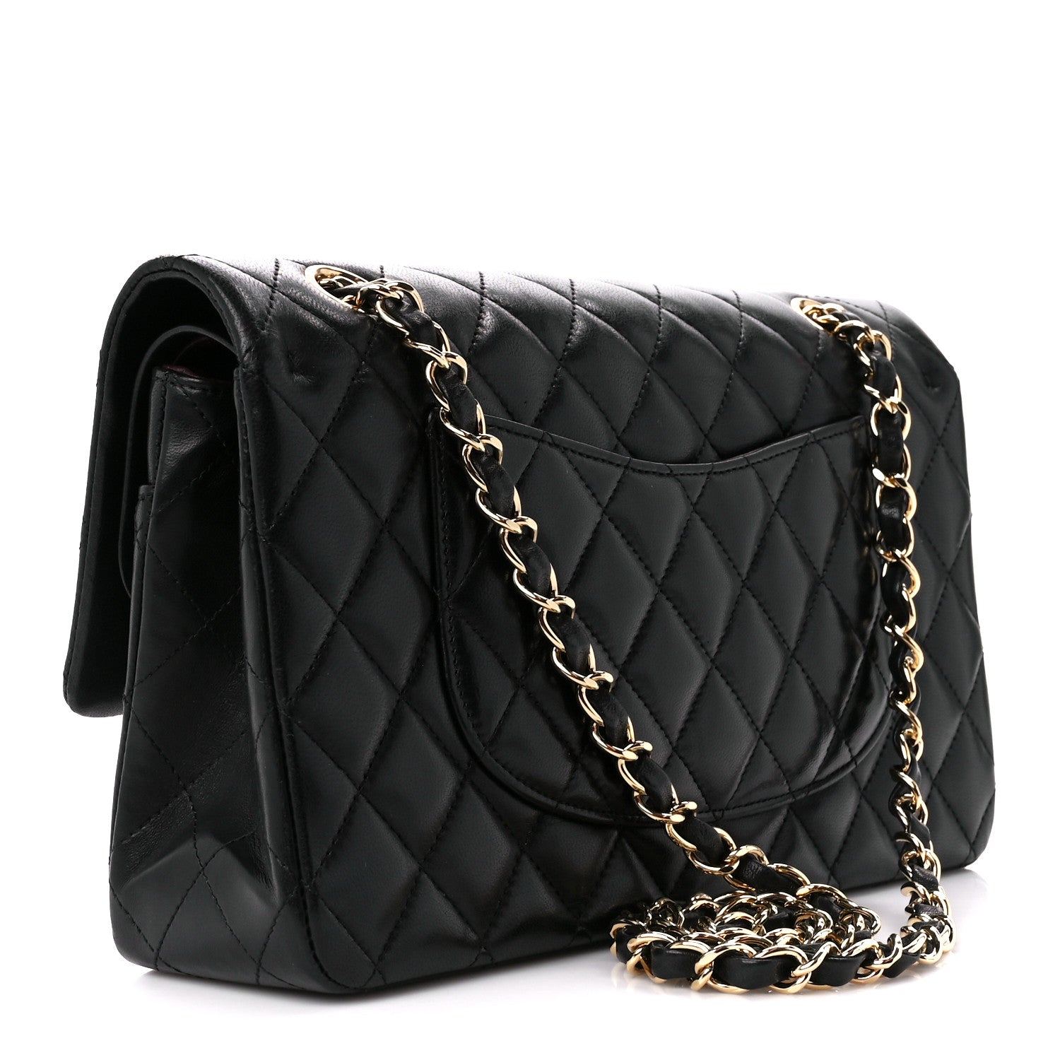 Chanel Lambskin Quilted Medium Double Flap Black 3 of 11