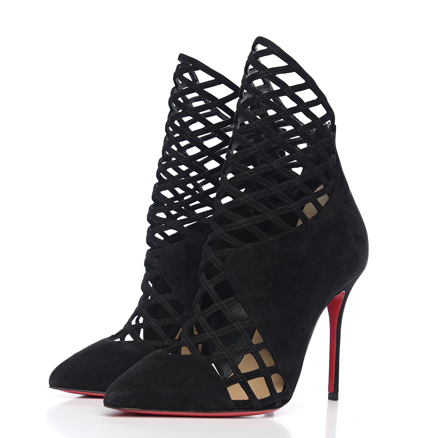 Christian Louboutin Veau Velours Mrs. Bouglione 100 Pumps 36 Black 3 of 7
