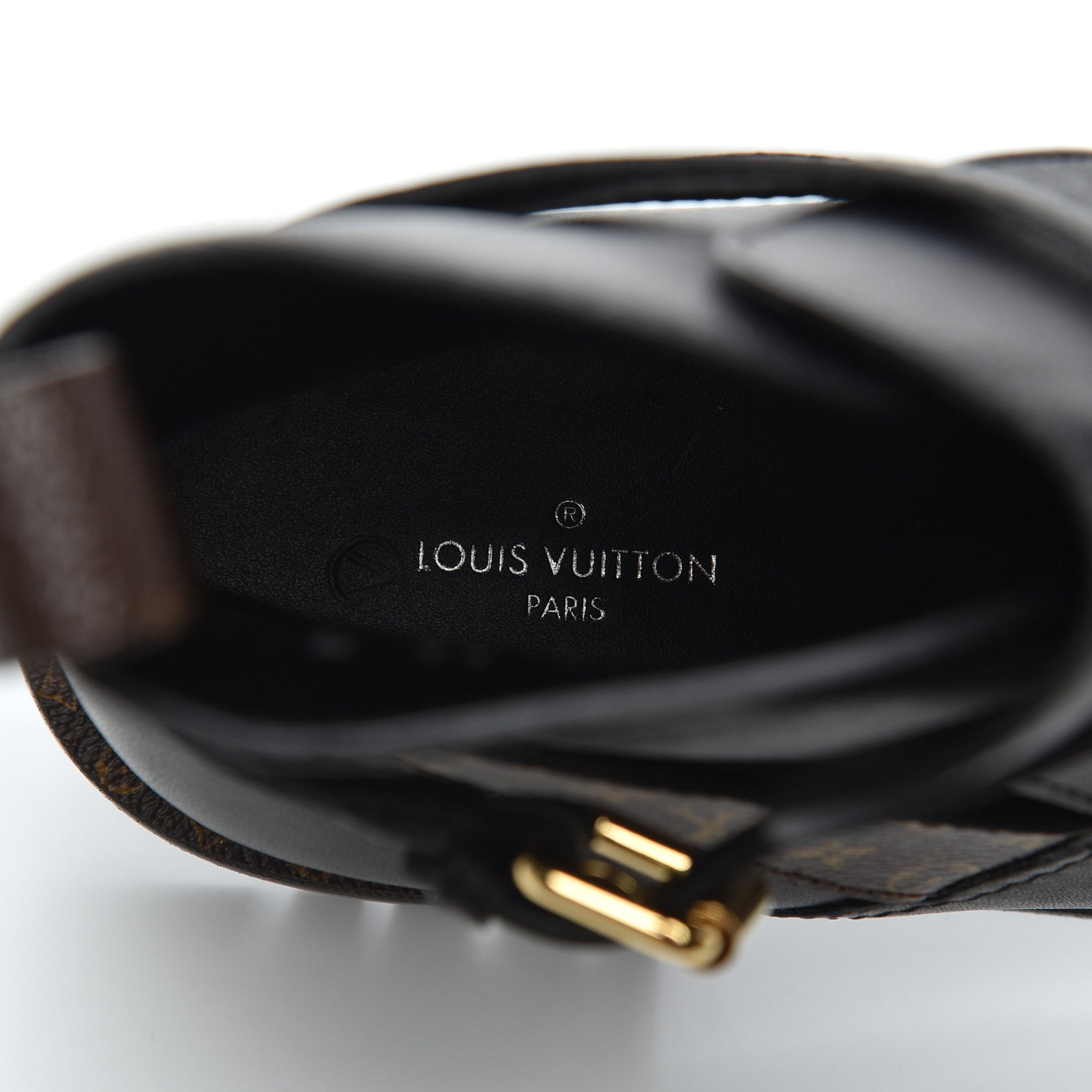 Louis Vuitton Calfskin Monogram Discovery Flat Ankle Boots 36 Black 6 of 12
