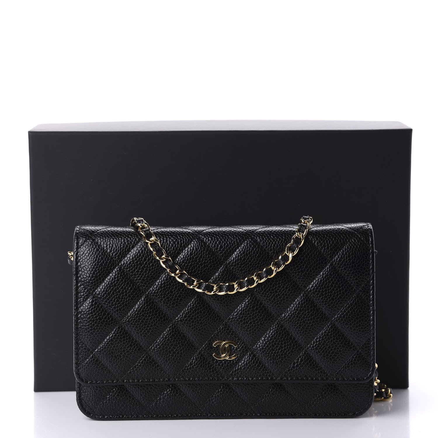 Chanel Caviar Quilted Wallet On Chain WOC Black 12 of 12