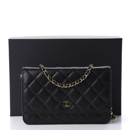 Chanel Caviar Quilted Wallet On Chain WOC Black 12 of 12