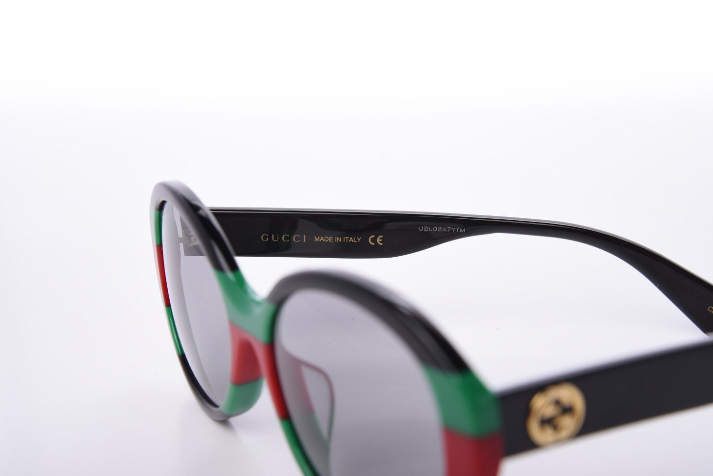 Round Web Sunglasses GG0279SA Black Green