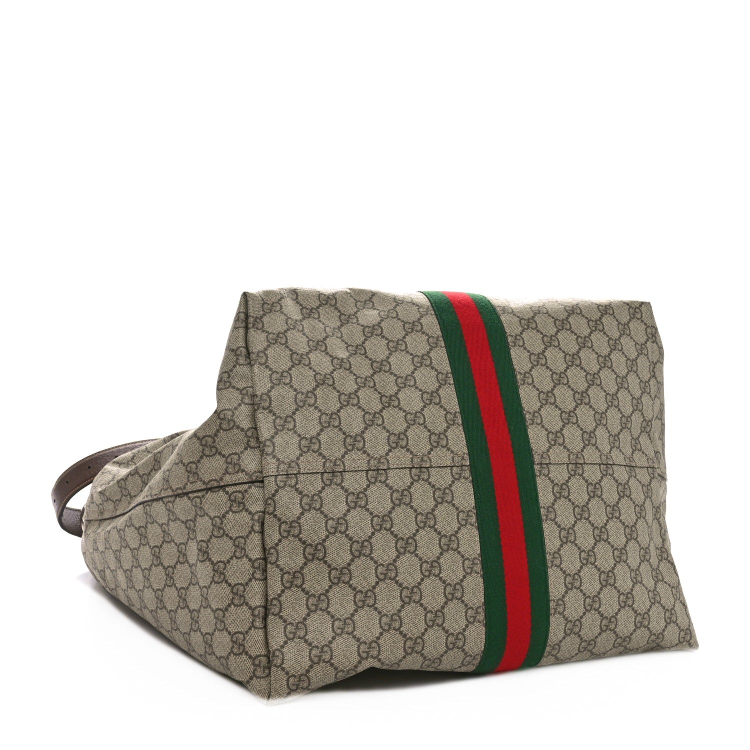 Gucci GG Supreme Monogram Calfskin Web Medium Jackie 1961 Shoulder Bag Beige Brown Sugar 5 of 11