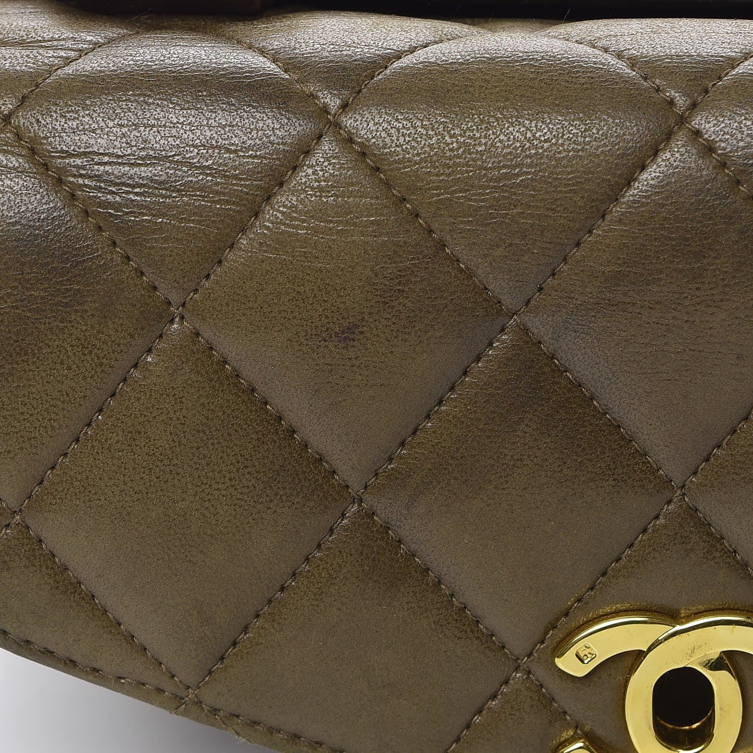 Chanel Lambskin Quilted Flap Shoulder Bag Green 14 of 19