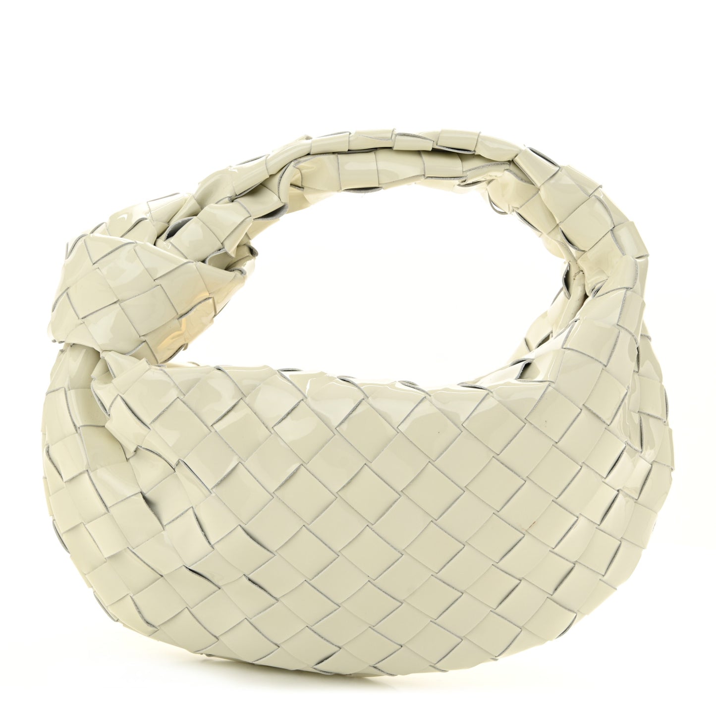 Patent Nappa Intrecciato Mini Jodie White